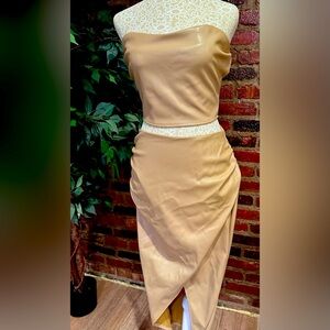 Faux Leather 2 piece skirt set.